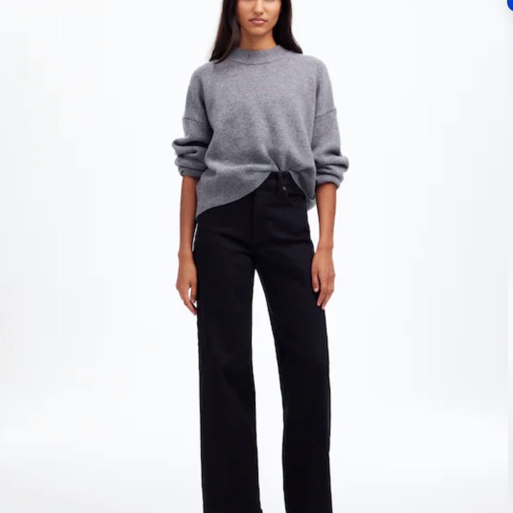 Madewell Perfect Vintage Wide Leg Jeans in Black Size 29
